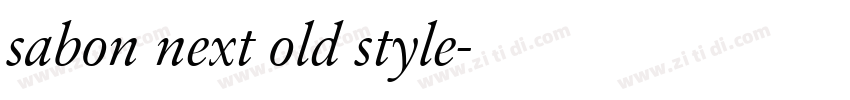 sabon next old style字体转换